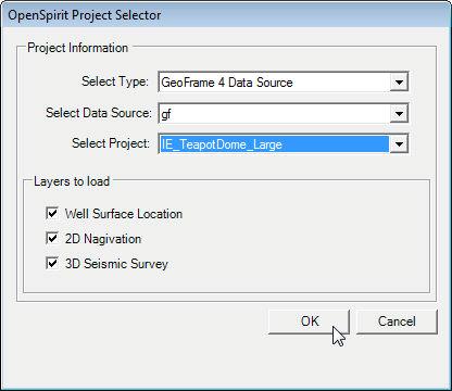 ArcGIS Extension 2010 - User's Guide Select the desired data store type, data source, and if applicable, project.