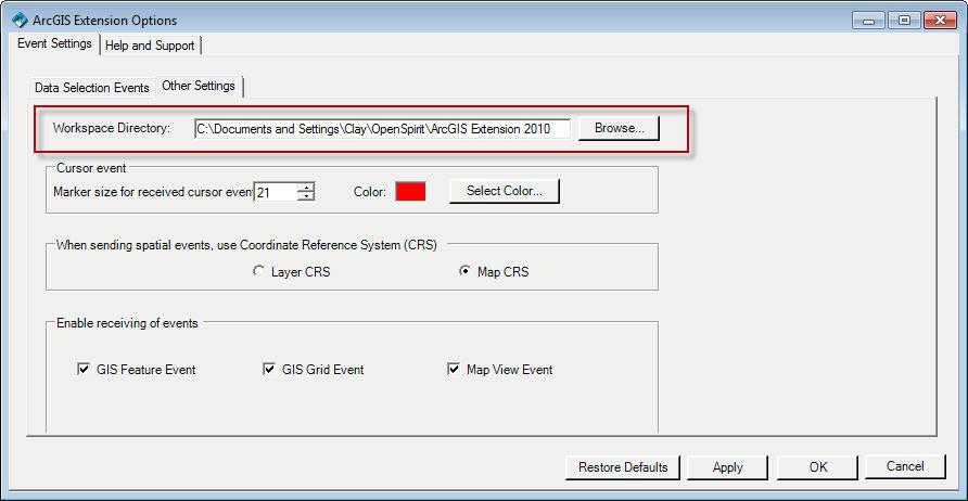 Using the Extension The created raster feature will have the CRS as set on the grid event by the sending application.