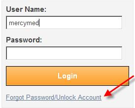 Provider - Self Support Forgot Password/Unlock Acct Hyperlink If you