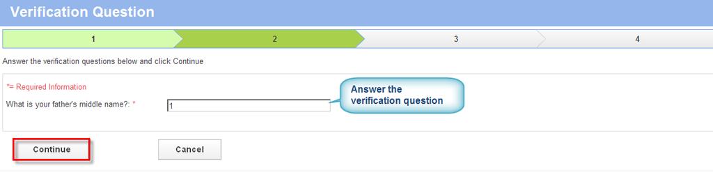 Verification Question Enter the Verification Answer to the