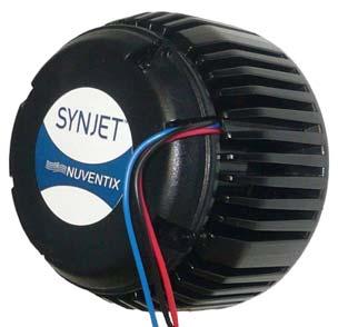 Place the SynJet PAR25 LED Cooler power and control wires in a channel on the opposite side of the cooler. See the following figure.