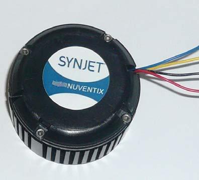Appendix A: SynJet PAR25 LED Cooler with Heat Sink Assembly Guide SynJet PAR25 LED Cooler product label power and control wires mounting screws (4) Figure 13: SynJet PAR25 LED Cooler The following