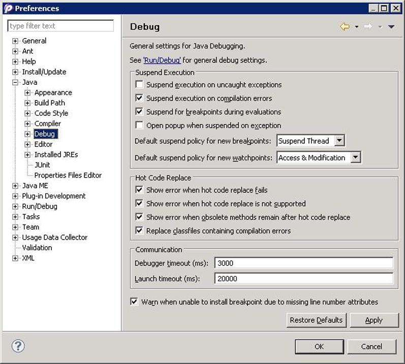 11 On the left-side pane of the Preferences window, click Compiler. 12 Select Use default compliance settings.