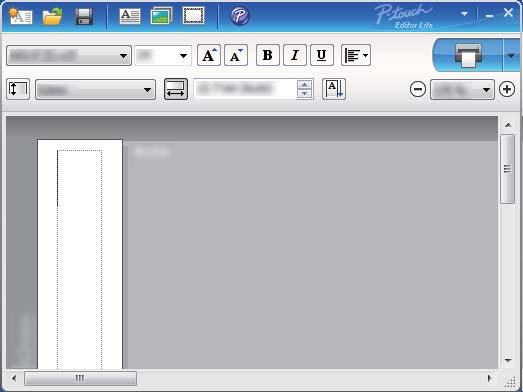 How to use P-touch Editor Lite (Windows only) 3 3 Label View Display Function This label view is displayed when the software is started.