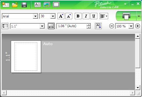 How to use P-touch Editor Lite (Windows only) 3 3 Label View Display Function This label view is displayed when the software is started.