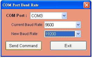 a. Set COM Port and Baud Rate COM Port Select the proper com port to communicate with the display. Current Baud Rate Setting The function is to revise the current Baud Rate of the display.