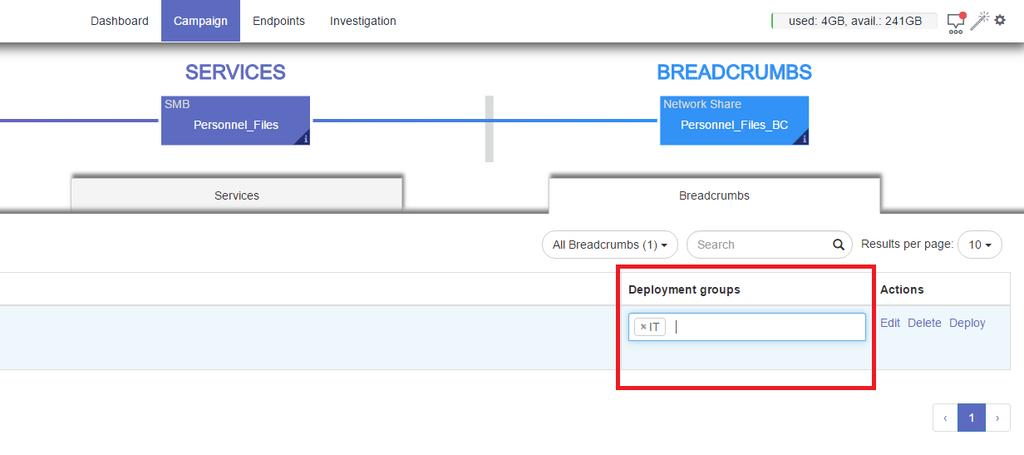 Click the Add deployment group button, enter a name for your deployment group (e.g., "IT" or "all users"), and click "Create": b.