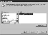Select the port to be used for the modem, and click Next. 7. Click Close to exit the window.