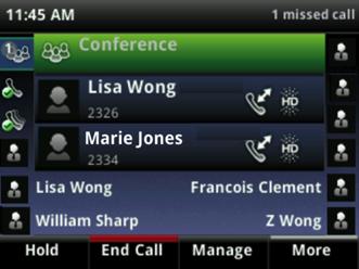Ending Conference Calls To end a conference, press End Call.