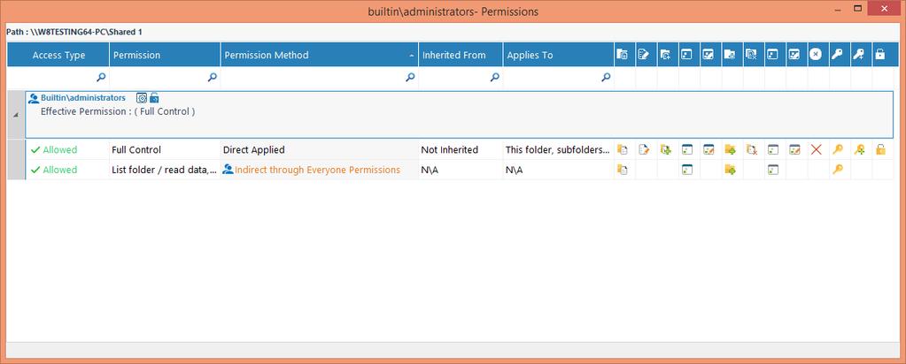 Figure 26: Displaying Group Memberships You have to modify the Data Set and apply "Scan Nested Group Membership and Permission" Settings and then scan the permissions to access