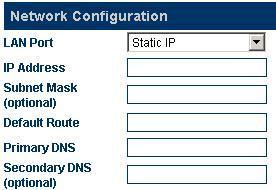 If the network for the user provides the DHCP service, the GoIP will require the network information such as IP address