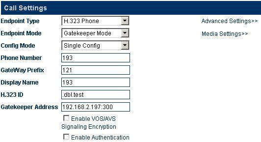 H232 ID is used to verify the account. Users can set this parameter according to the requirements of the service provider. D.