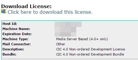 New License Generation and Download To download the license file: 1. From the View License page, click the Click here to download this license hyperlink. 2.