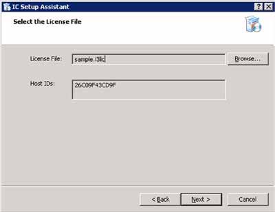 Licensing in IC Setup Assistant Licensing in IC Setup Assistant During CIC installation, the IC Setup Assistant wizard allows you to configure the IC server.