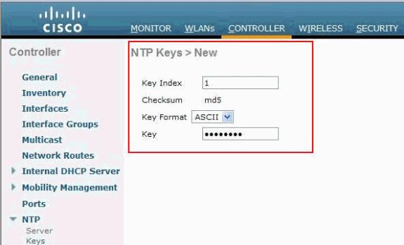 Choose the key format from the Key Format drop down list. 10. Enter the Key in the Key text box.
