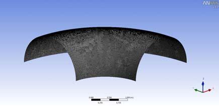 We tried meshing in ANSYS with solid body and in CATIA with a surface, but the results were not accurate. Below are the meshes from MATLAB, ANSYS and CATIA.