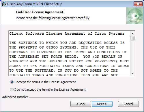 d. Read the End-User License Agreement. Select I accept the terms in the License Agreement and click Next to continue. e. The Ready to Install window is displayed.