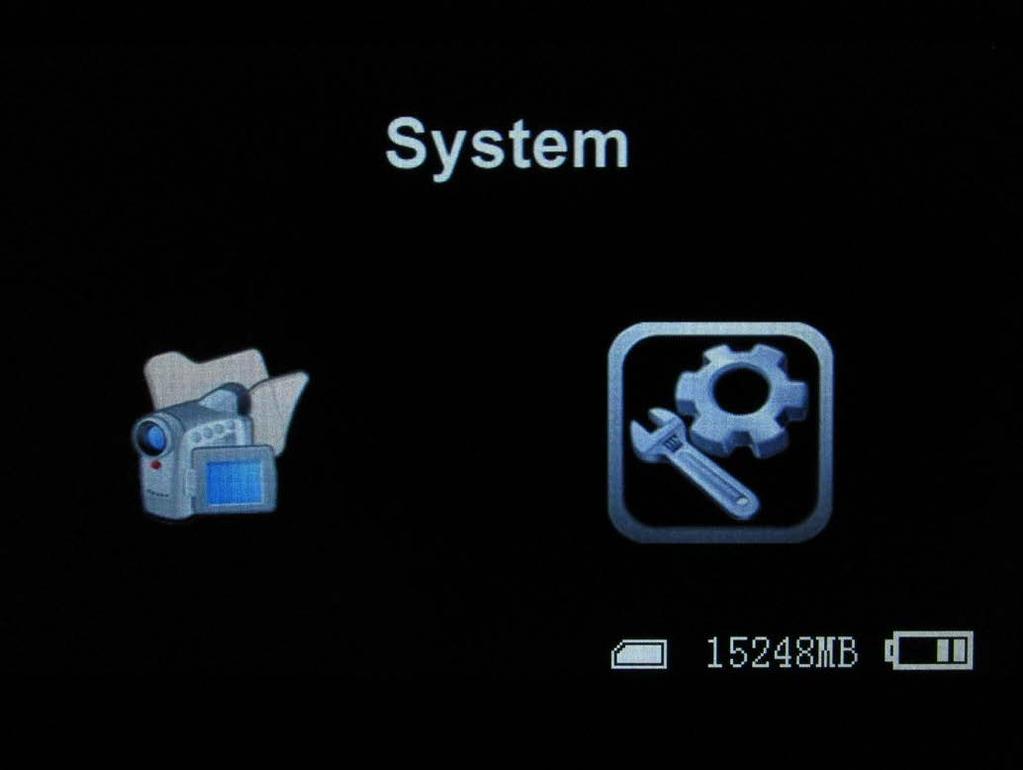 SYSTEM SETTINGS With the power on, press the ESC button to enter the Menu system. There are 2 options here, Function and System. We will set up the SYSTEM options first.
