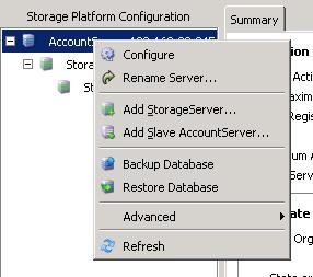 AccountServer The AccountServer is used to manage Backup Groups and to administer individual Backup Account settings.