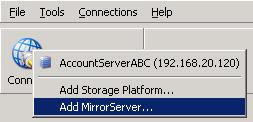 To see all other servers on the Storage Platform as well, you can connect to a Storage Platform as described above.