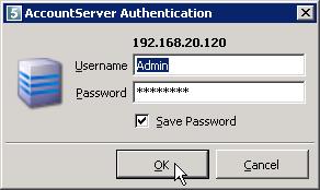 SERVER EDITION V6.0 for MICROSOFT WINDOWS 4 Notes: The Save button allows you to add multiple AccountServers to the connection list without having to connect to each AccountServer.