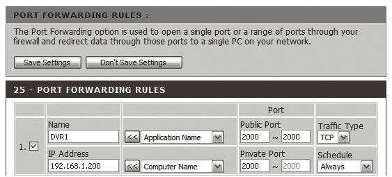 In <Public Port>, enter the <HTTP Port> defined in Step 3. For example, 80-80 2-4. In <Private Port>, enter the <HTTP Port> defined in Step 3. For example, 80-80 2-5.