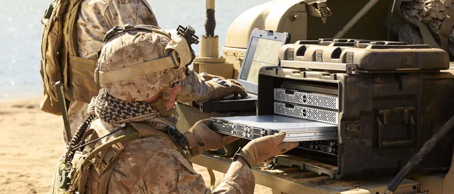 Along with high levels of military testing, many Dell Rugged products are built using impact-resistant polymers, sealed doors and compression gaskets for a tight, particle-resistant shell.