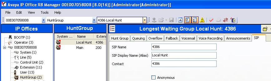 7, an Incoming Call Route will map 4386 to this hunt group. 5.6. Short Codes IP Office provides predefined Short Codes (see Section 5.