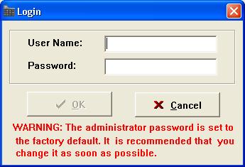 Default User Name and Password can be modified but can t be deleted. 4.
