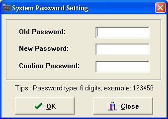 It is mandatory to change and remember the facility system password when the user is ready to