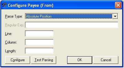 Select the Parse Type as described below: Absolute Position: This parse type extracts the index field data from a specified line and column position in the application s data.