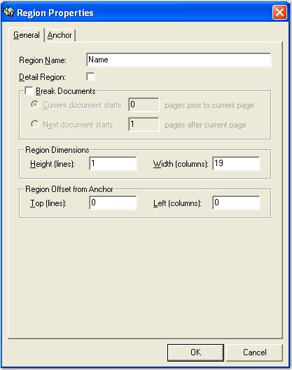 Chapter 9 Report Management Configuring Regions You can configure regions that are located once on a page or that appear repeatedly on multiple pages (detail regions). To draw a region: 1.