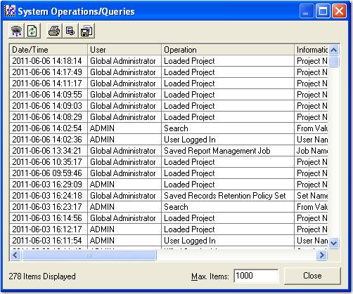 Chapter 11 Reports System Operations/Queries System operations/queries reports provide detailed records of all system operations that have been performed, including password changes, access to