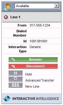 After answering, the agent can click Make Call to return the call.