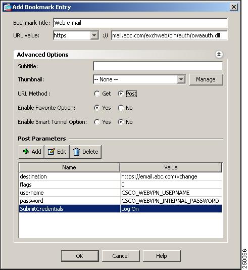 Configuring Bookmarks Chapter 68 Network (Client) Access > Dynamic Access Policies > Add/Edit Dynamic Access Policy > URL Lists tab > Manage button > Configured GUI Customization Objects > Add/Edit