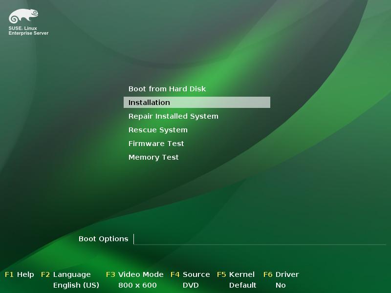 Installation Quick Start SUSE Linux Enterprise Server 11 NOVELL QUICK START CARD Use the following procedures to install a new version of SUSE Linux Enterprise Server 11.