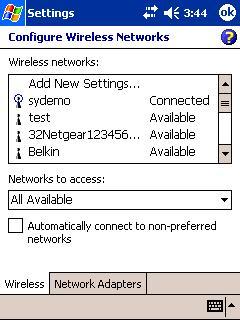 13 Figure 14 Configure Wireless Networks 1.2.5 WEP Key Entry Click on the AP you want to connect to, a configuration screen will appear. Then select the Authentication tab. See Figure 15.