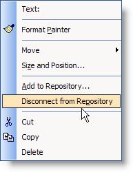 Lesson 12: The Repository You will notice when you have selected this option, the object in the report is now editable.