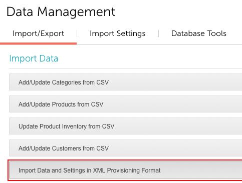 Install XML file for Product Custom Fields The DiVino Theme, in addition to the pkg file, also has an excel file that needs to be uploaded and installed.