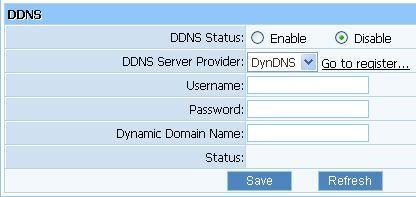 Figure 3-54 DDNS Status: Current status of DDNS server. DDNS Server Provider: For example, if you want to use service of roay.cn, you have to first register and accounts for it.