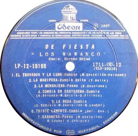 information underneath a smaller Odeon logo instead of around the label rim. The IFESA manufacturing statement appears at the bottom.