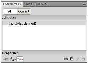 Make sure the CSS Styles panel is open and expanded. If it is not open, select Window > CSS Styles. 8.