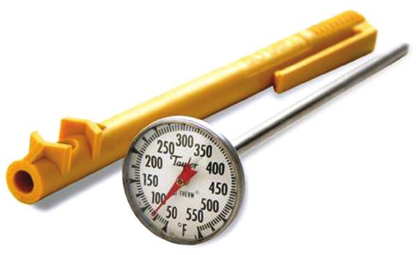 800614 Refillable Pocket Thermometer (SO) Read indoor and outdoor temperatures from inside with bold red and blue numerals. Extend tubing out window to read outdoor temperatures.