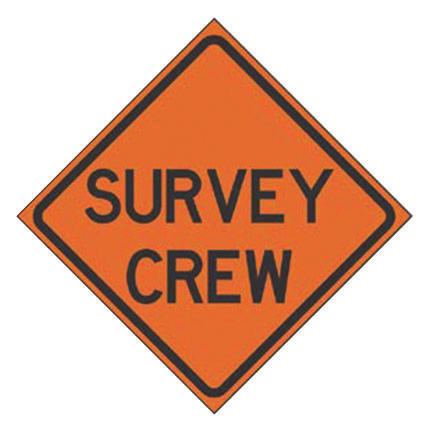 Stand sold separately. 813612 813652 36 in. SURVEY CREW non-reflective sign 813653 48 in. SURVEY CREW non-reflective sign 813656 Replacement Rib Set 36 in.
