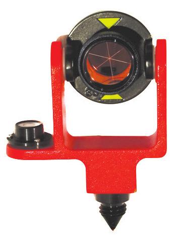 The prism can be either mounted in a 0 or -30 mm offset position. Kit comes with two adapters, plumb bob holder and padded carrying case with a belt loop.