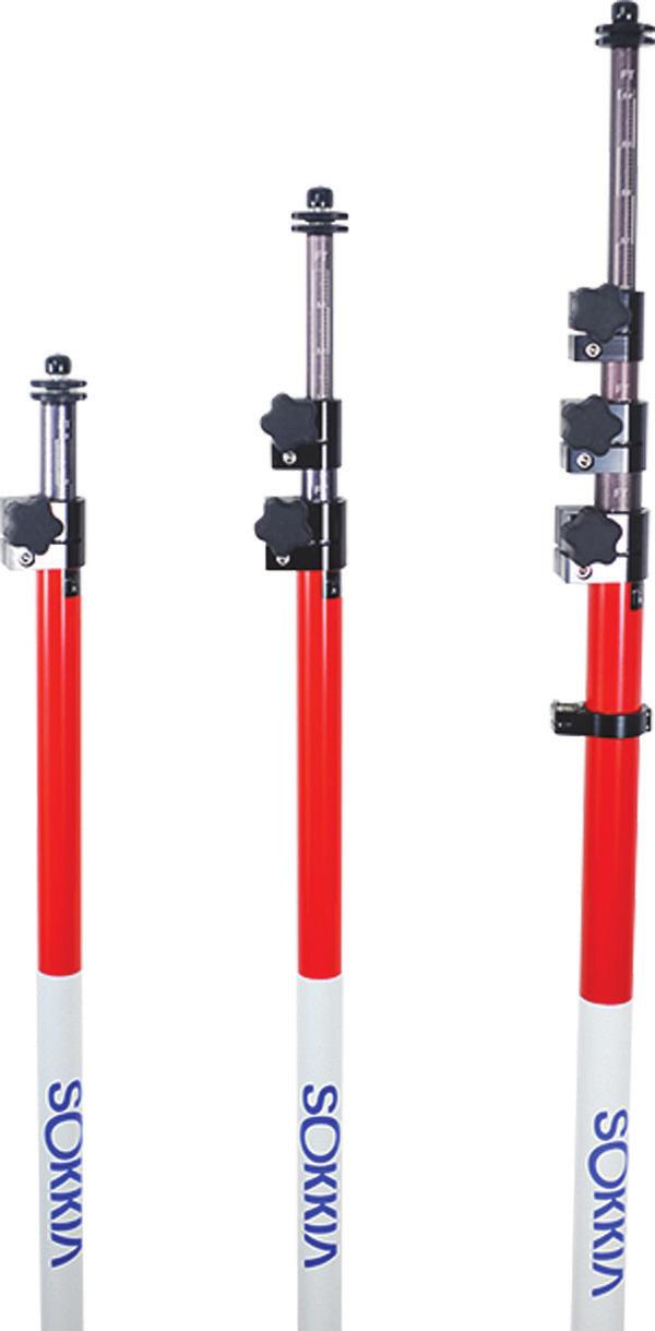 ultra light weight corrosion resistant hybrid design Available in red/white bands Lightweight 727066 2.5 M Pro Series Aluminum Lever Lock Pole Dual Graduations 427046 2.