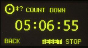 At this point no change you may have made is saved. (When you exit any of the sub-menus present in this CLOCK menu, the chronometer and countdown functions stop and are reset to their initial values.