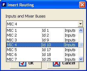 INSERT ROUTING, you can create a cross-point through a simple process