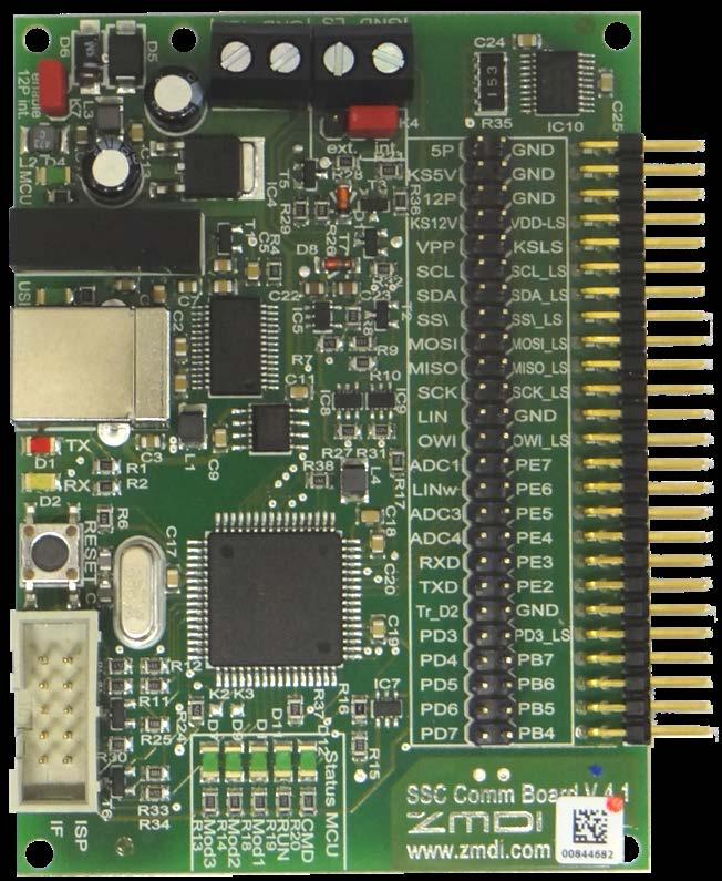SSC Communication Board ZSC31xxx / ZSSC3xxx Datasheet Brief Description The SSC Modular Evaluation Kit provides hardware and software for a very simple and intuitive method of evaluating IDT s sensor