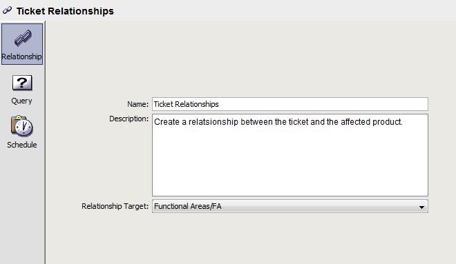 5.6.1 Understanding Relationships Requirements Organization When defining a relationship definition, the requirements are organized in three main tabs: Relationship: Specify basic descriptive